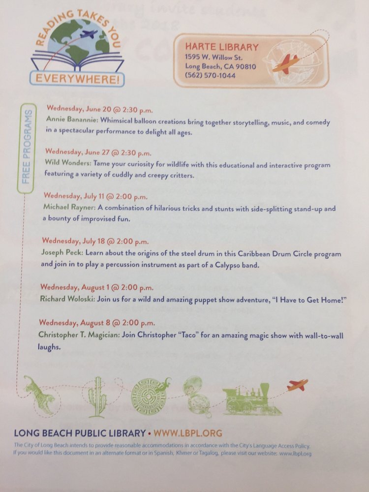 Bret Harte Neighborhood Library Libraries 1595 W Willow St Long Bret Harte Neighborhood Library Libraries 1595 W Willow St Long Beach Ca Phone Number Last Updated December 17 2018 Yelp