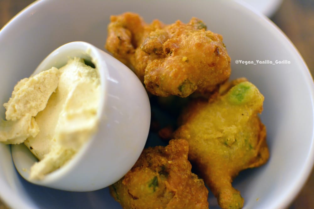 Vegan jalapeno hush puppies with whipped maple (vegan) butter Yelp