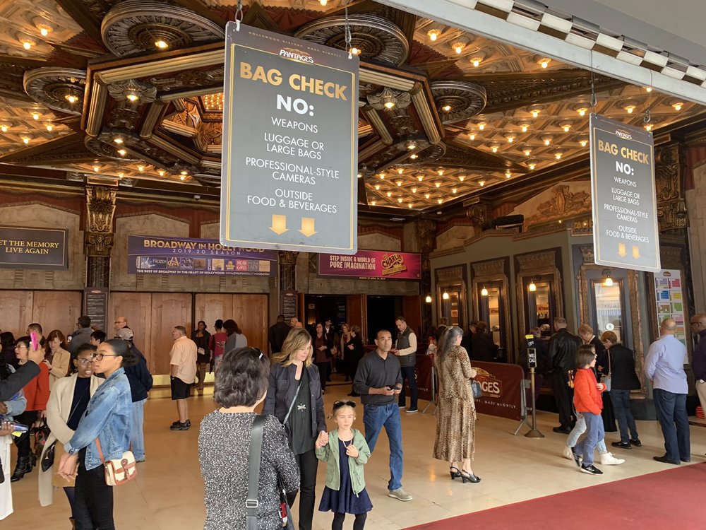 Hollywood Pantages Theatre Bag Policy