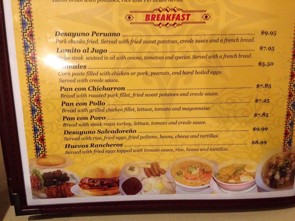 Mexican Breakfast Menu Mexican Breakfast Menu