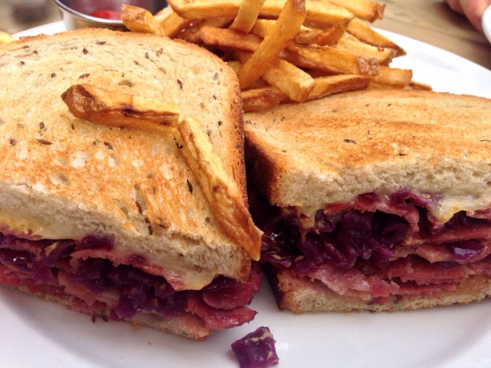 Reuben Sandwich and Fries Yelp
