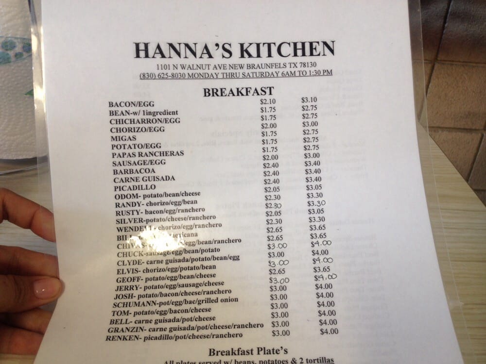 Hanna S Kitchen New Braunfels Tx Hanna S Kitchen New Braunfels Tx