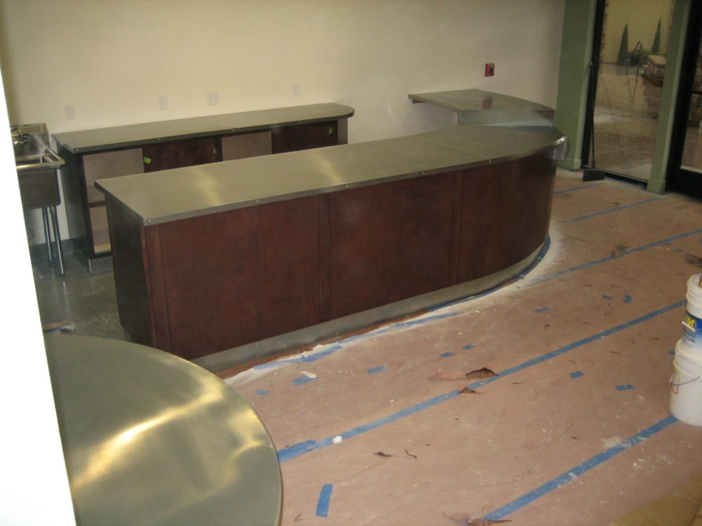 One Of Many Sheet Metal Projects Zinc Countertop Yelp