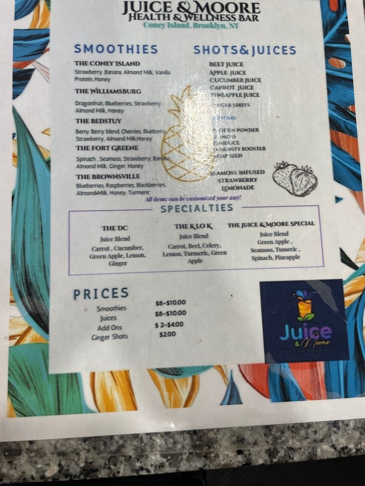 Juice & Moore Juice Bar, New York Roadtrippers