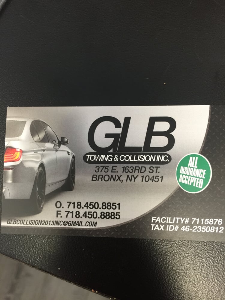 GLB TOWING & COLLISION AUTO SERVICE Body Shops 375 E 163rd St