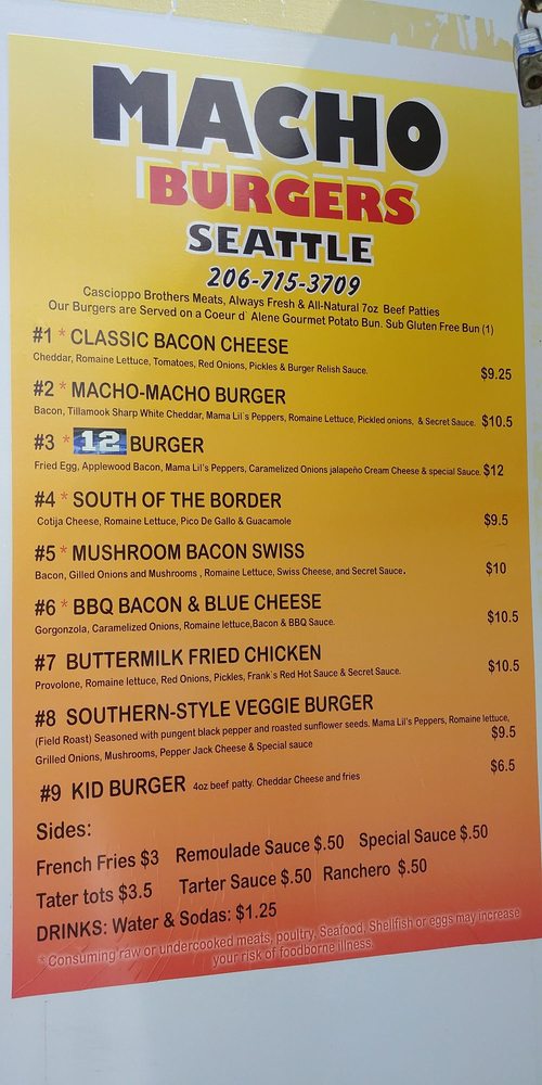 Menu as of 6/1/17 - Yelp