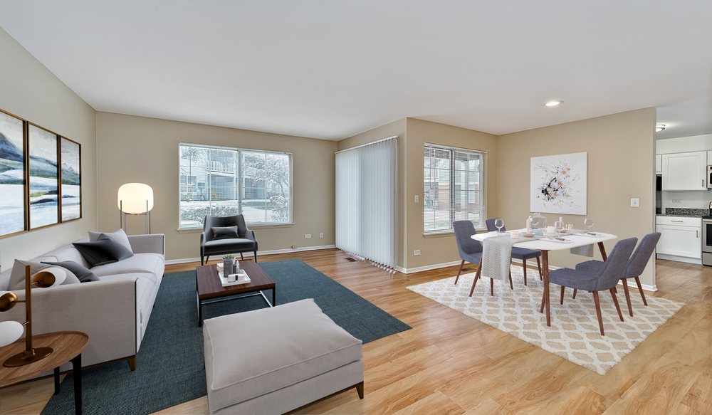 Magnolia Living Room With Separate Dining Area And Access To Private
