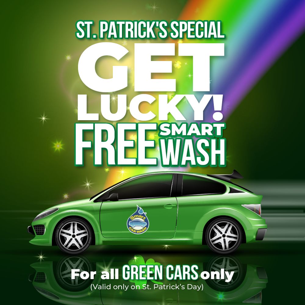 Smart Car Wash >> Free Smart Car Wash For All Green Cars Valid Only On St Patrick S Smart Car Wash >> Free Smart Car Wash For All Green Cars Valid Only On St Patrick S