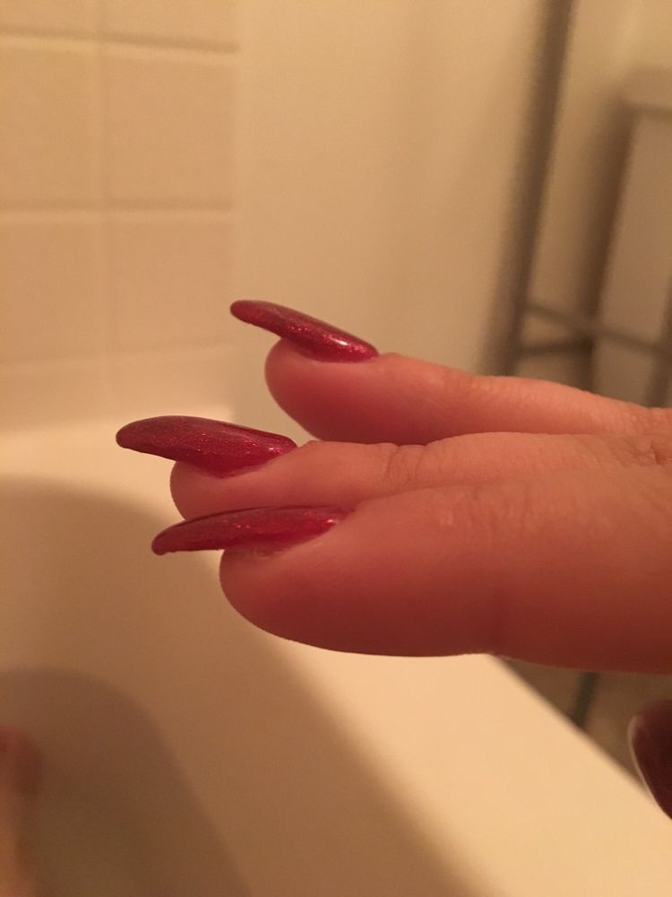 My Gel Nails Were Done Way Too Thick Yelp Photo Of Tk Nails Spa Waxing Thousand Oaks Ca United States