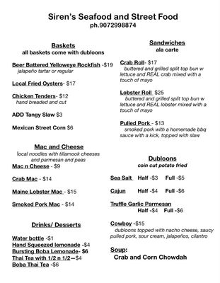 Siren’s Seafood and Street food