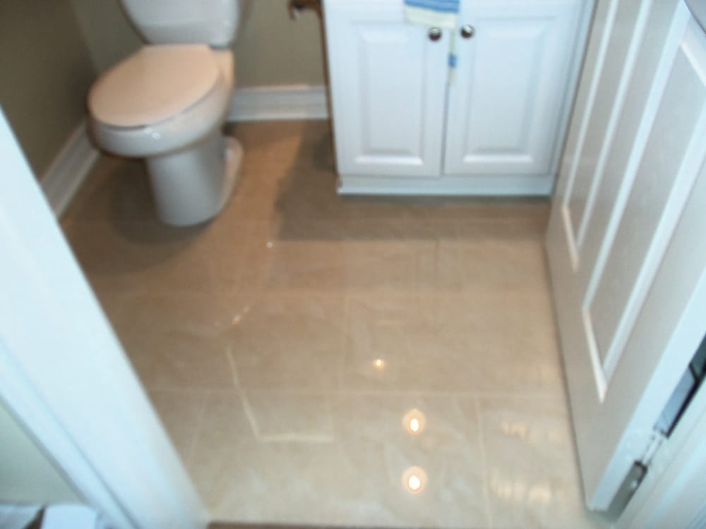 Bathroom Floor With Polished Porcelain Tile Not As Slippery Photo Of Explosive City Tile San Go Ca United States Bathroom Floor