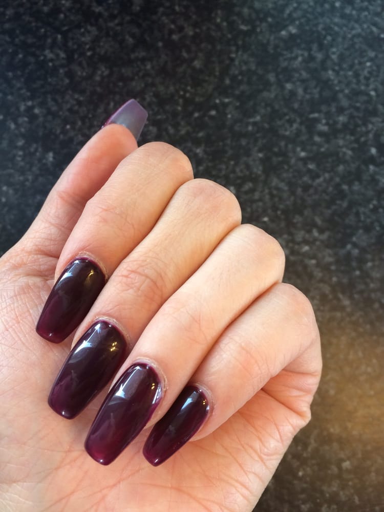 Wine Colored Coffin Nails Yelp Photo Of Elegant Nails Kent Wa United States Wine Colored Coffin
