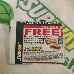 Subway coupons schweiz