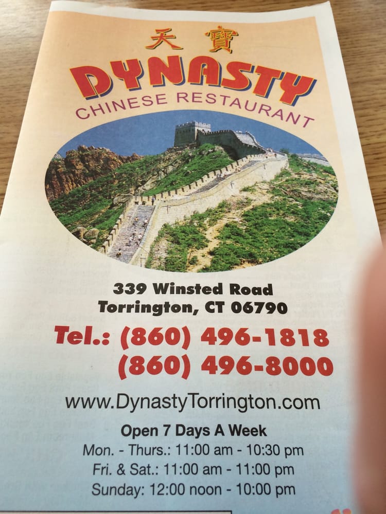 Dynasty Chinese Restaurant 13 Reviews Chinese 339 Winsted Rd