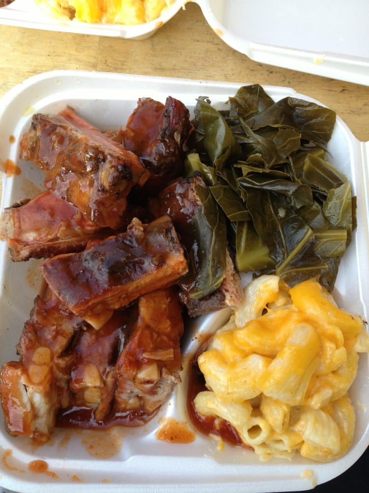 Ribs,Rib Tips,greens & Mac and cheese Yelp