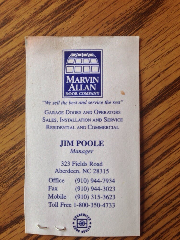 Marvin Allan Door Company Garage Services Pinehurst Nc Marvin Allan Door Company Garage Services Pinehurst Nc Phone Number Last Updated December 10 2018 Yelp