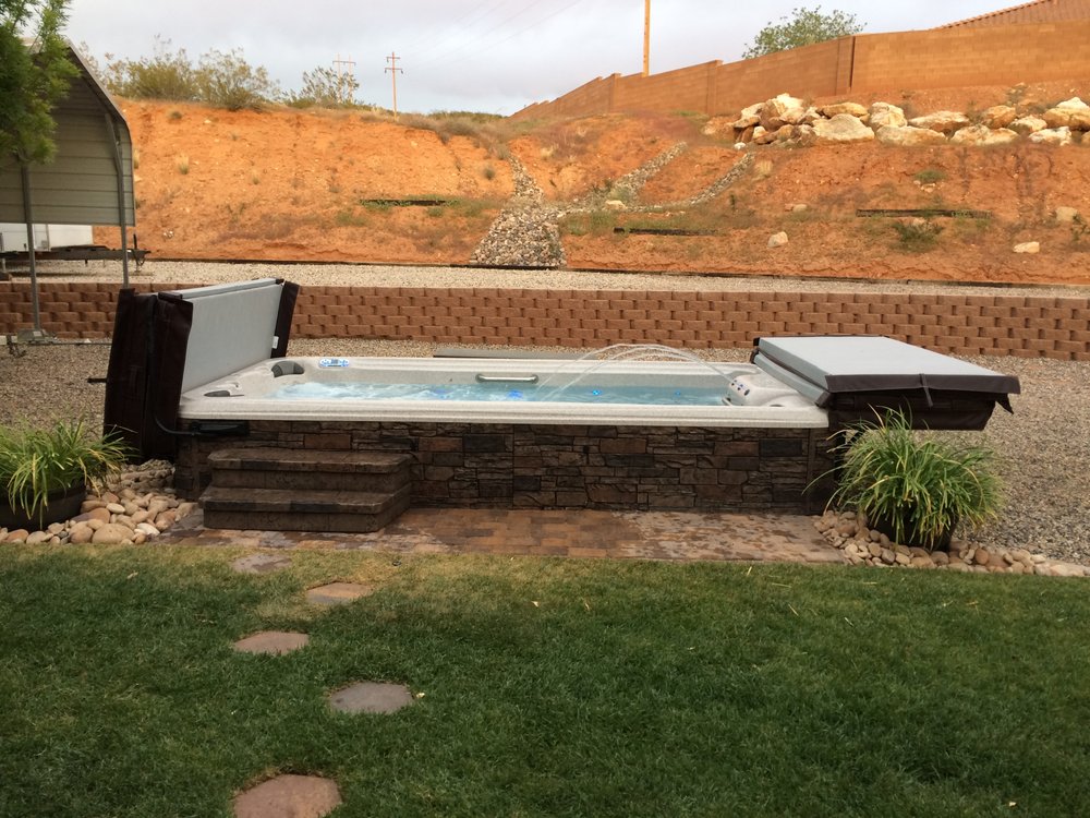 14 Tidalfit Semi Inground Swim Spa Yelp Photo Of Absolute Comfort Spa Pool St George Ut United States