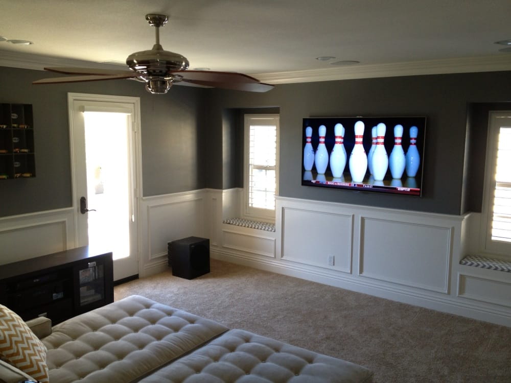 7 1 Home Theater Installation With In Ceiling Speakers And Tv Photo Of All Star Audio Orange Ca United States 7 1 Home