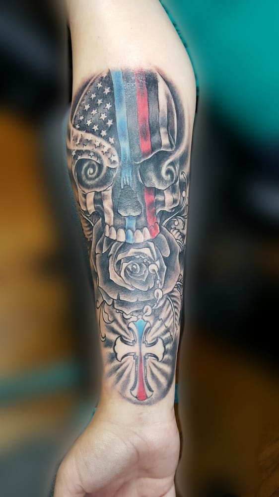 custom thin blue red