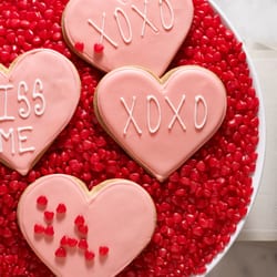 Photo of Bouchon Bakery - Yountville, CA, United States. Conversation Heart Cookies for Valentine's Day at Bouchon Bakery (c) Deborah Jones