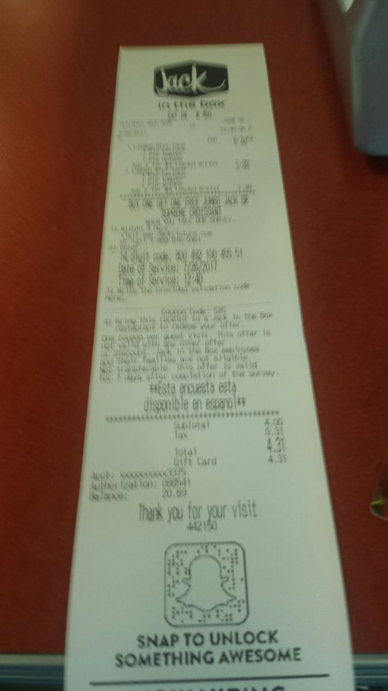 receipt with proof of purchase yelp