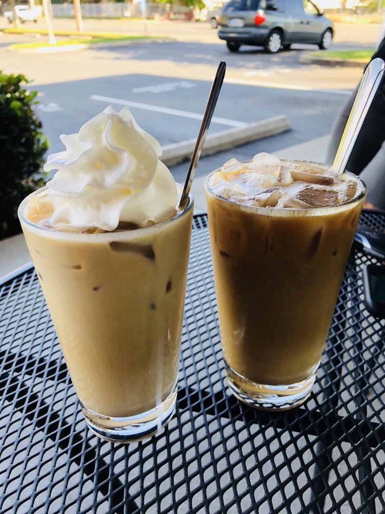 Iced White Mocha And Vanilla Coffee With Coconut Milk Yelp Photo Of The Coffee Bar Carmichael Ca United States Iced White Mocha
