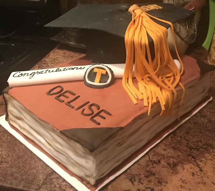 Graduation Celebration Cake Red Velvet Cake With Fondant
