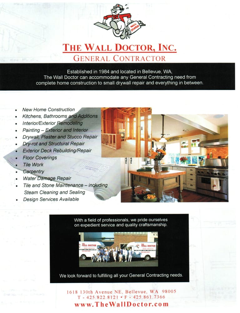 The Wall Doctor 12 Reviews 11526 Northup Way Bellevue, WA