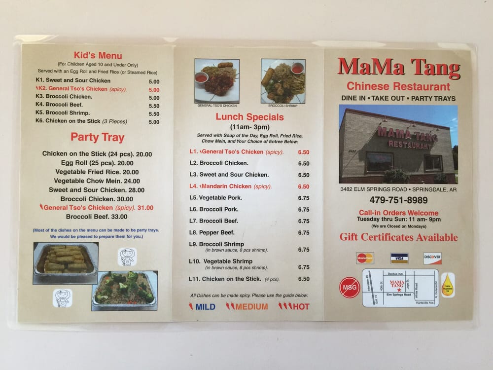 Mama Tang Restaurant 15 Photos & 15 Reviews Chinese 3482 Elm