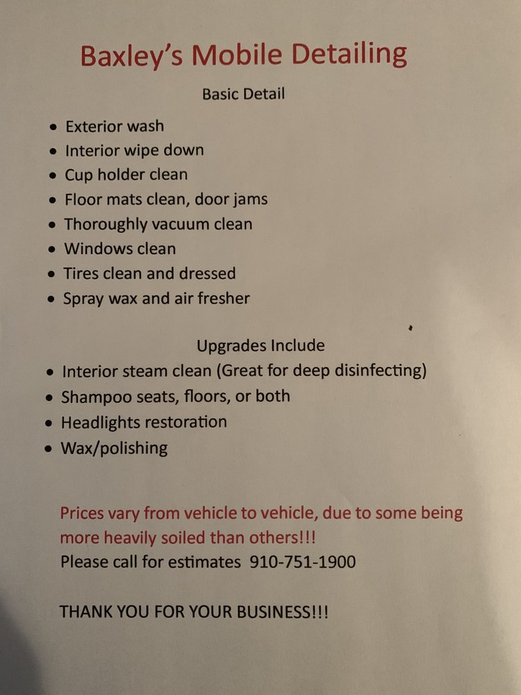 Baxley’s mobile detailing