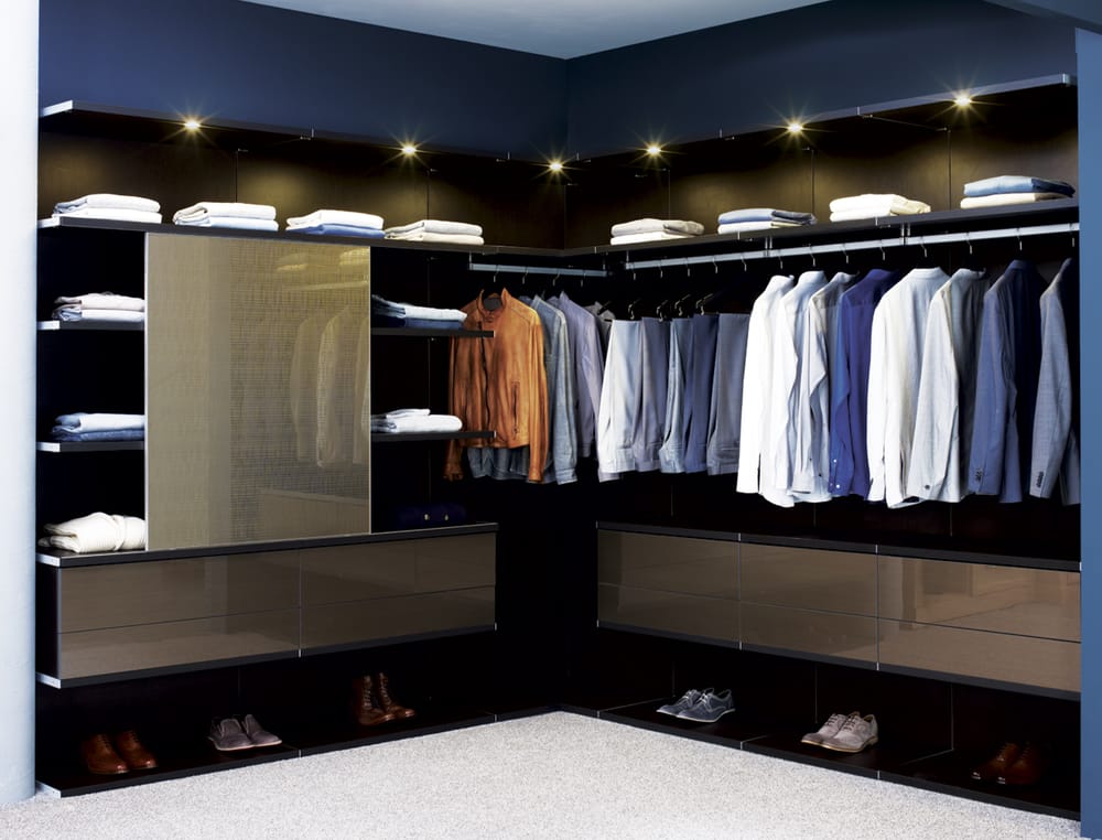 Virtuoso Closet In Venetian Wenge Lago Finish With High Gloss Drawer Photo Of California Closets Fresno Ca United States Virtuoso Closet In Venetian