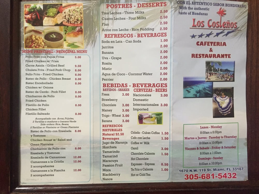 Los Costenos Cafeteria & Restaurant 