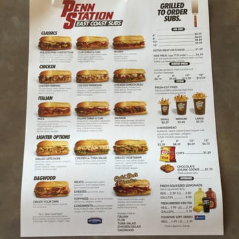 Penn station menu coupons
