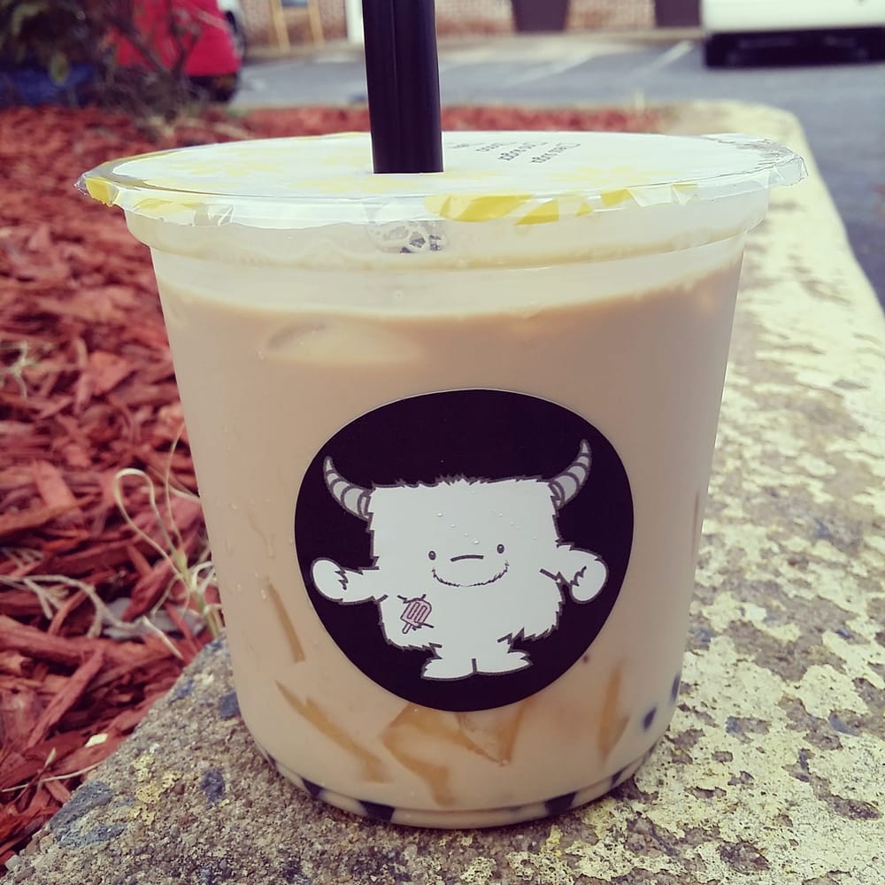 Classic milk tea with honey boba and egg pudding. Yelp