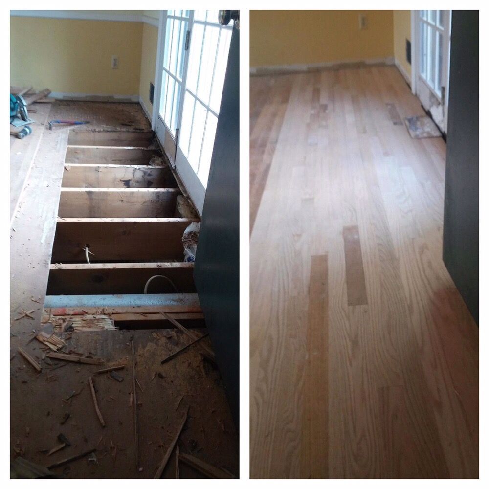 Water Damaged Wood Floor And Subfloor Replaced With Matching Photo Of Prestige Wood Flooring Matawan Nj United States Water Damaged