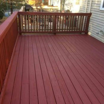 2 Coats Of Solid Stain Color Red In Deckscapes From Sherwin 2 Coats Of Solid Stain Color Red In Deckscapes From Sherwin