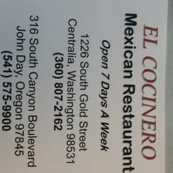 El Cocinero Mexican 1226 S Gold St Centralia Wa Restaurant Photo Of El Cocinero Centralia Wa United States