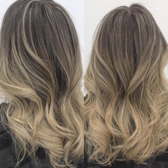 Balayage, ombré, highlights, blonde hair, ombré balayage