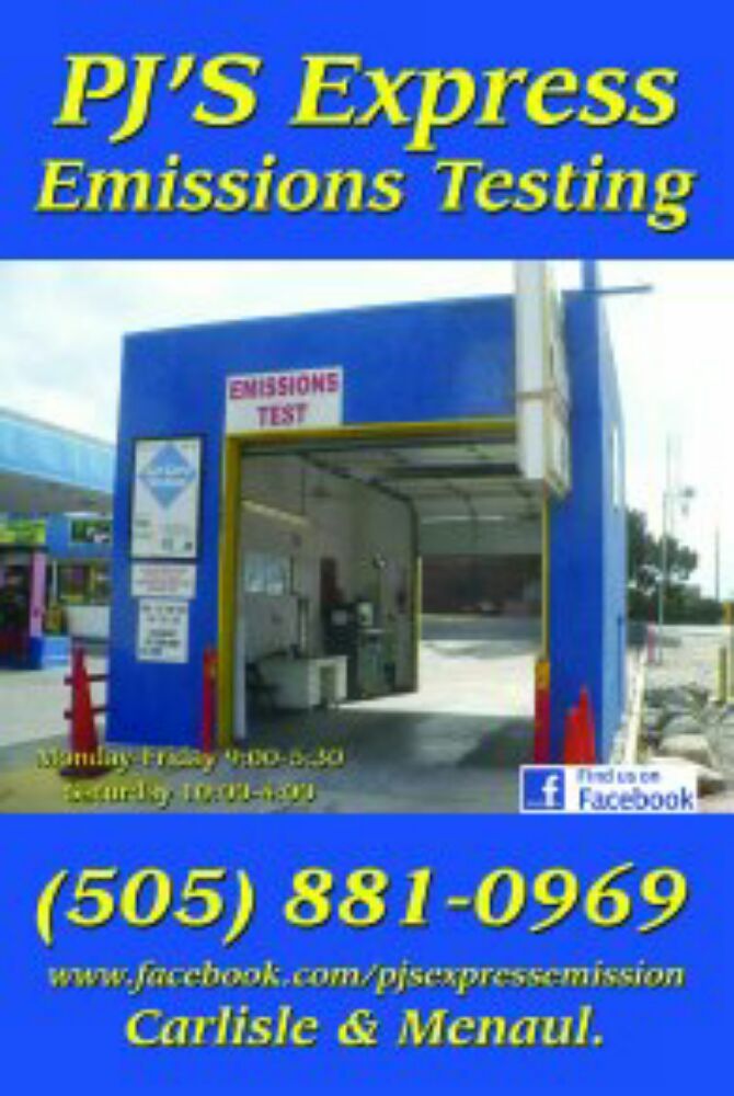 Pj S Express Emission Testing Smog Check Stations 3520 Menaul Pj S Express Emission