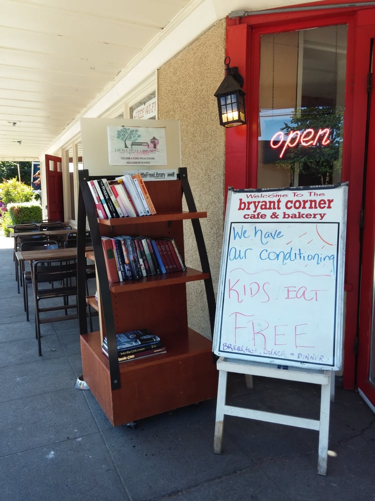 Outdoor Seating And A Little Free Library Yelp Photo Of Sunflour The Bryant Corner Cafe Bakery Seattle Wa United