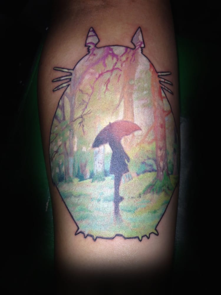 totoro tattoo done by karel beck yelp totoro tattoo done by karel beck yelp