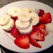 Café Zola - Ann Arbor, MI, United States. Fruit substitute to breakfast potatoes