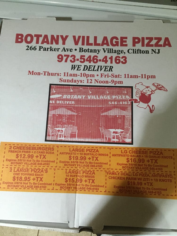 Botany Village Pizzeria 12 Reviews Pizza 266 Parker Ave, Clifton, NJ Restaurant Reviews