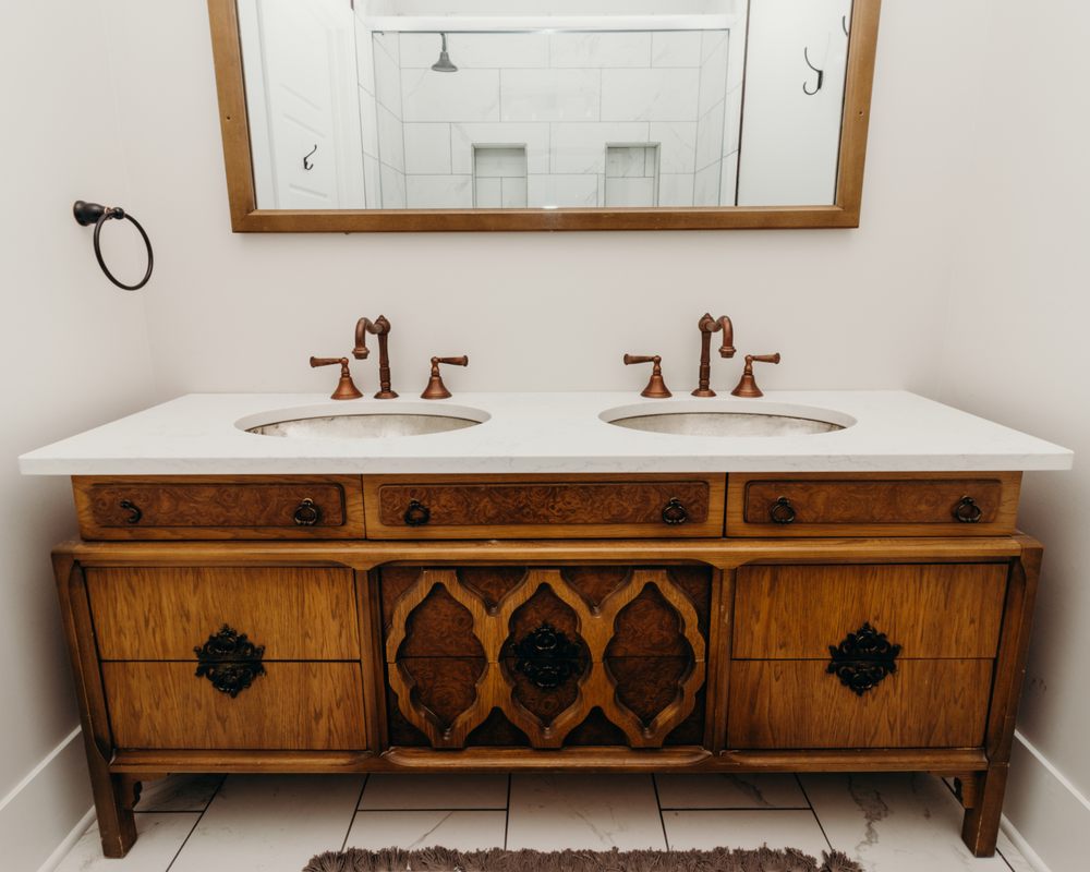 Antique Dresser Turned Into A Bathroom Vanity Yelp Photo Of Carlson Projects Lincoln Ne United States Antique Dresser Turned Into