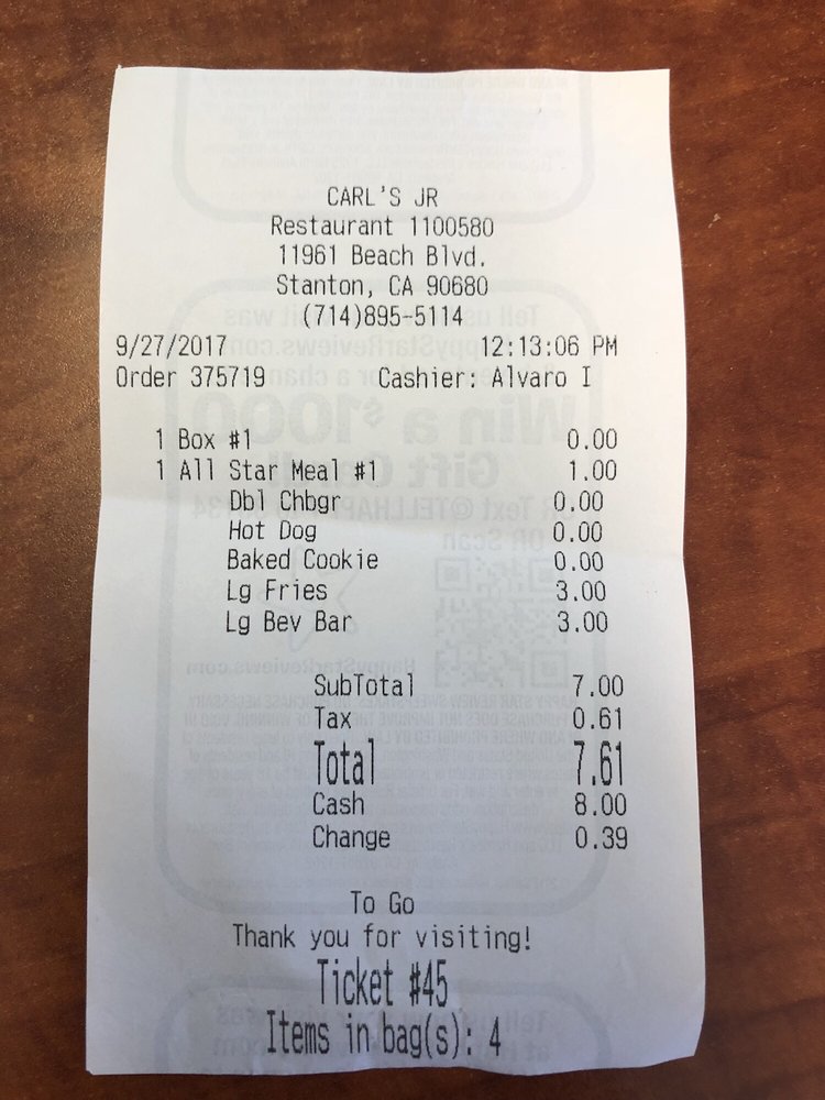 P O Of Carls Jr Stanton Ca United States Go Large On P O Of Carls Jr Stanton Ca United States Go Large On