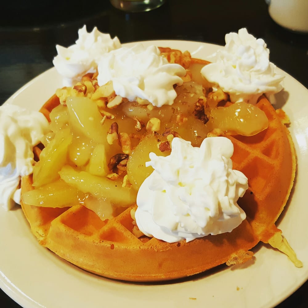 breakfast special waffle with apple pie topping yelp breakfast special waffle with apple pie topping yelp