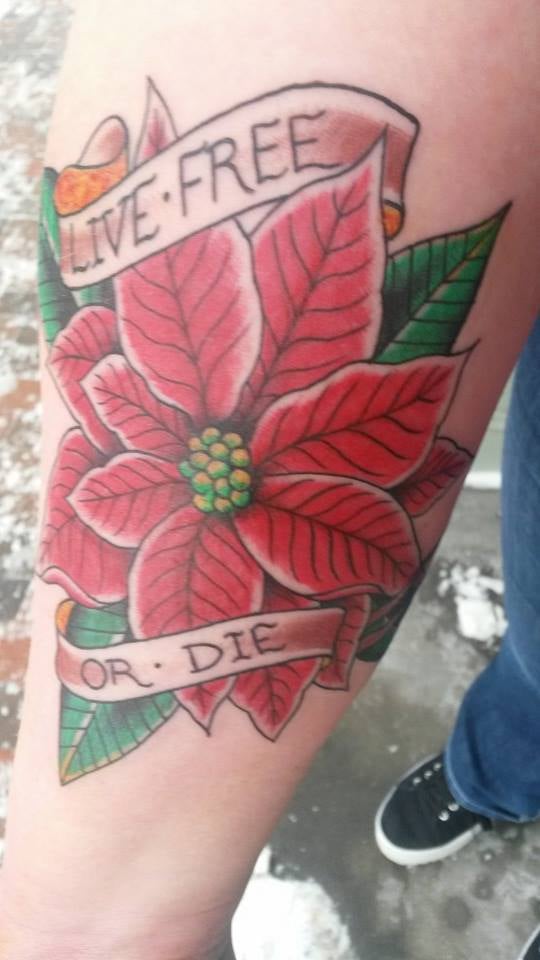 poinsettia with new hampshire motto yelp iron works portsmouth nh