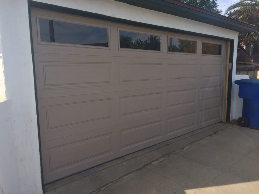 Standard 2 Car Garage Door With Plain Glass Windows Clopay