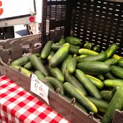 Photo of Summerville Farmer's Market - Summerville, SC, United States. Cucumbers from John's Island farm