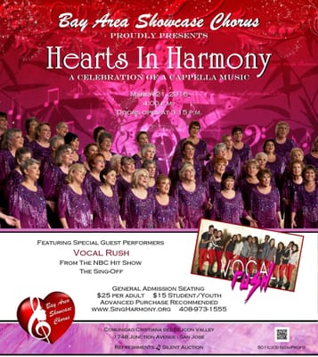 sweet adelines bay area showcase chapter performing arts sweet bay flyer
